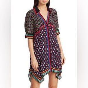 ALICE + OLIVIA Conner Handkercheif Hem Mini Dress